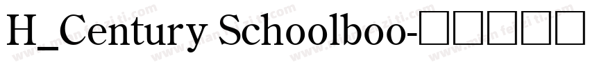 H_Century Schoolboo字体转换